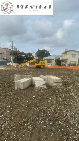 豊見城市字長堂の売地の前面道路含む現地写真|2026年1月末撮影の現地写真／造成工事に着手しました！