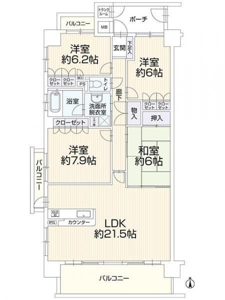 藤和シティホームズ一宮大宮の間取り
