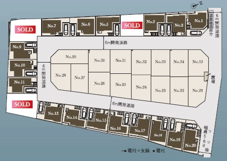 習志野市藤崎6丁目の区画図