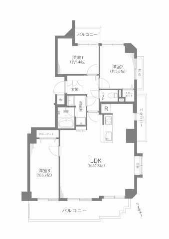 エスポア中島の間取り