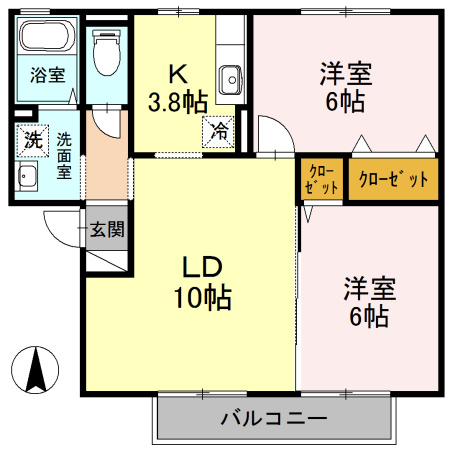 リビオンＡ棟の間取り
