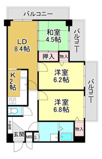 【間取り】 | グラン・ドムール大津堅田