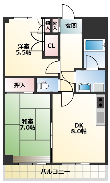 リリーハイムの間取り