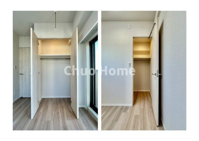 フェルクルールプレスト三ノ輪駅前の収納|居室にはクローゼットを完備し、自由度の高い家具の配置が叶うシンプルな空間です。お子様の成長と必要になる子供部屋を与えるにはぴったりの間取りですね。