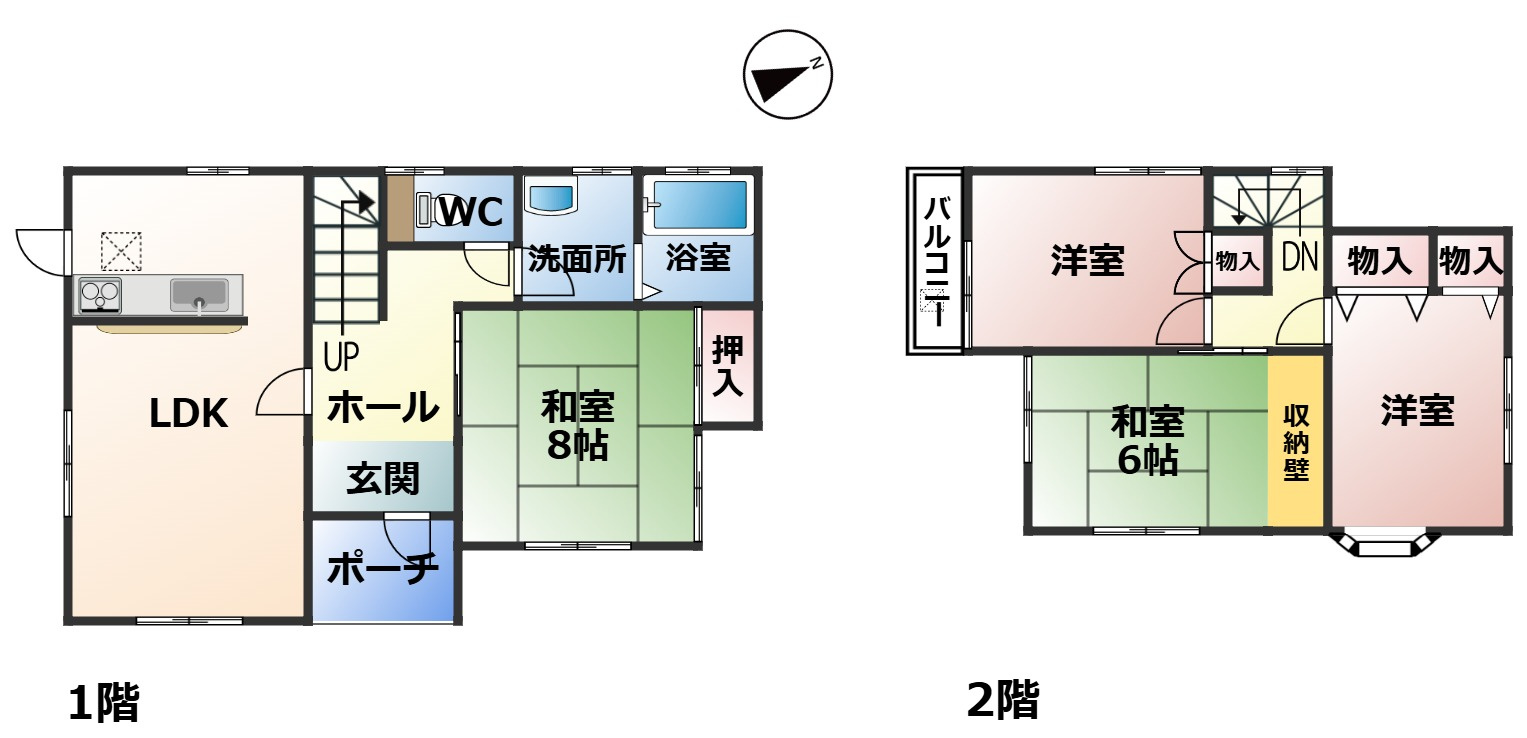 高島市新旭町太田中古戸建の間取り