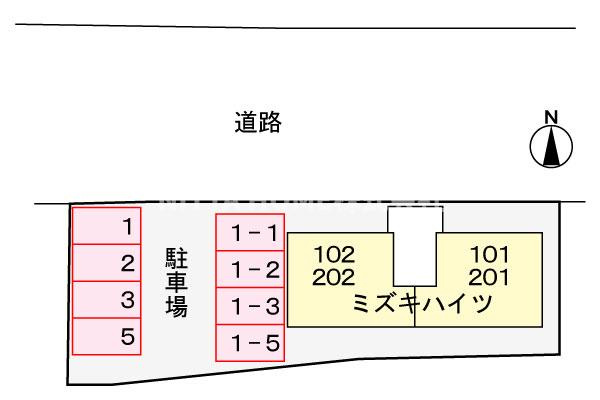 ミズキハイツの区画図