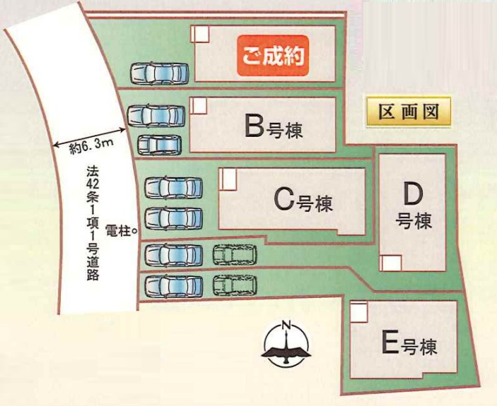 明石市二見町東二見の区画図
