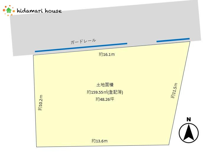 鴻巣市天神1丁目　売地の土地図