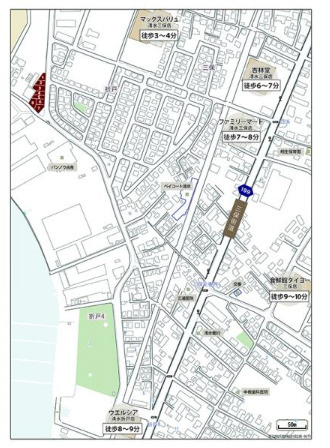 売土地　静岡市清水区折戸の地図