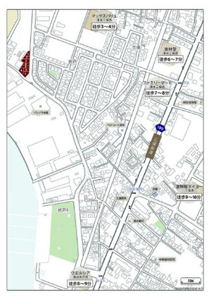 静岡市清水区折戸の売地の地図