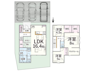 【間取り】 | 卯垣２丁目①☆新築