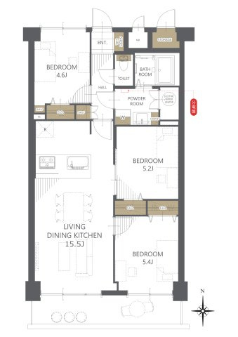 【間取り】ライオンズマンション円山第２ 