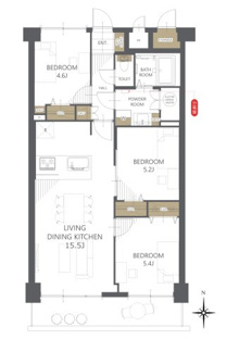 【間取り】ライオンズマンション円山第２ 