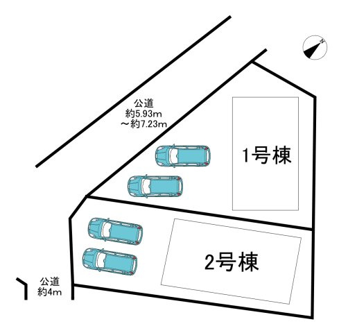 知多市巽が丘4丁目　全2棟　2号棟の区画図|全2区画分譲地♪