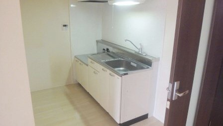 グリーンピア原木のキッチン|キッチン下にも収納付き（写真は別号室です）