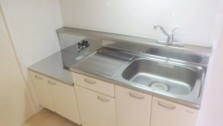 グリーンピア原木のキッチン|ガスコンロ設置可のキッチンです（写真は別号室です）