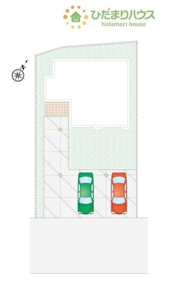 【区画図】 | 坂東市岩井　新築戸建　2号棟 | 南側道路なので陽当り良好◎陽だまりポカポカのマイホームです!(^^)!