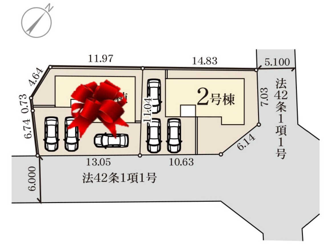 【LiveleGarden】宇都宮西の宮 第3 全2棟の区画図|〇東南角地・ラスト１邸〇
