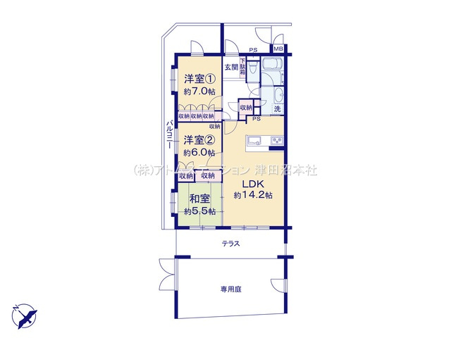 【間取り】 | アトムセレクト　パルスグランレジオ船橋1階