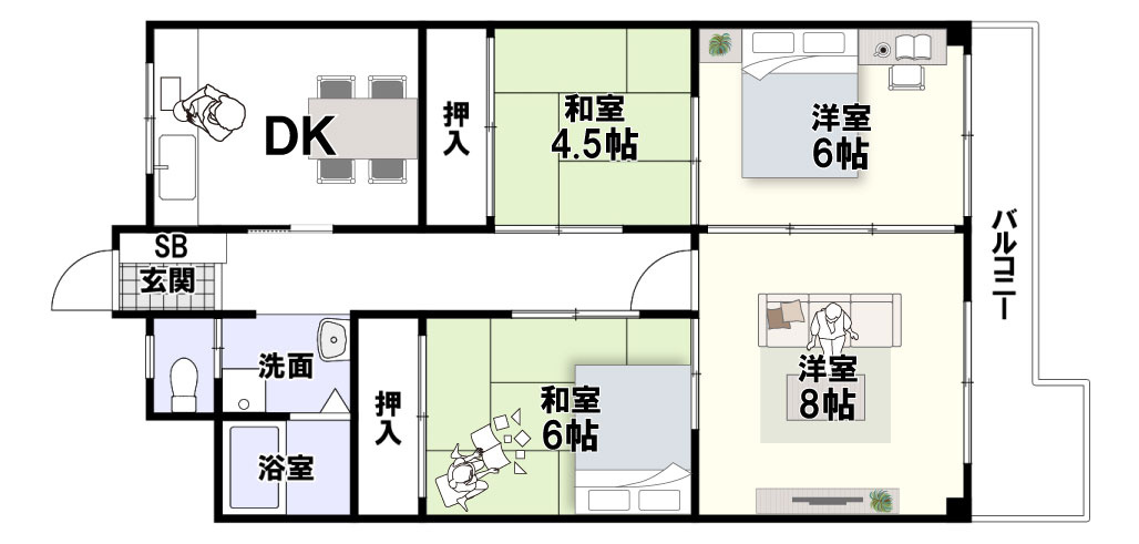 メガロコープ茨木の間取り