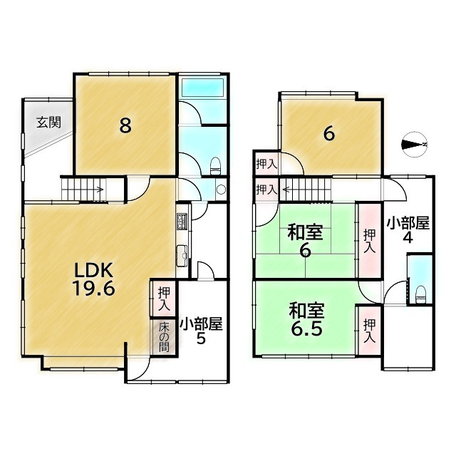 静市市原町 中古戸建の間取り