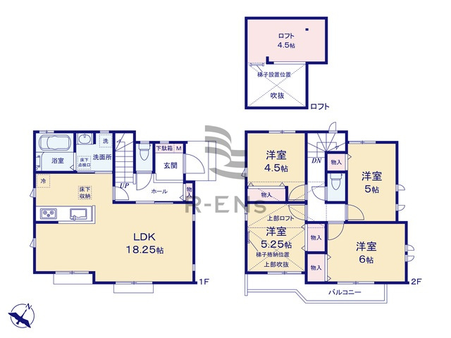 【間取り】 | 西東京市東町１丁目　新築戸建て　C号棟 | 4LDK・土地面積116.20ｍ2・建物面積91.91ｍ2
