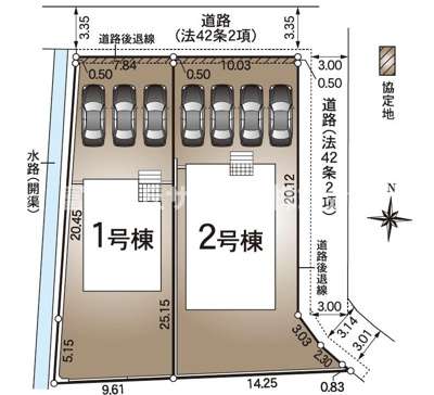 【区画図】 | 浜松市中央区下石田町 2期 新築一戸建て 1号棟 | 1号棟の区画図です
