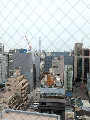 URBANEX上野の設備|3帖洋室、上層階からの窓からはスカイツリー見えます
13Fからの眺望