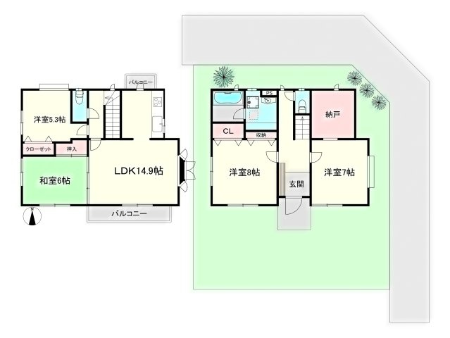 千種区宮根台二丁目戸建の間取り
