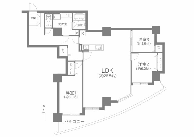 ザ・シーン城北アストロタワーの間取り