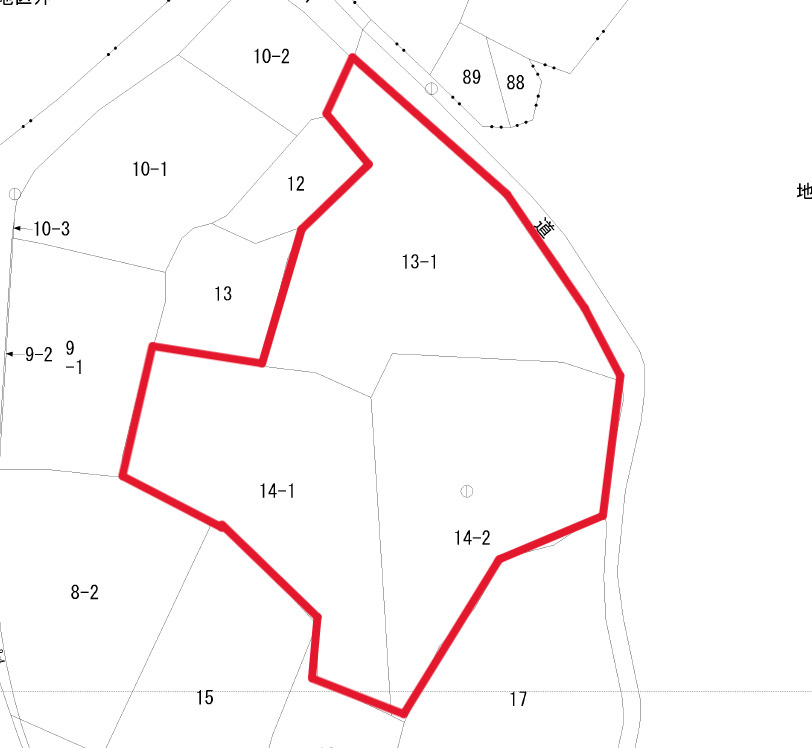 西幡豆町貝場の土地図