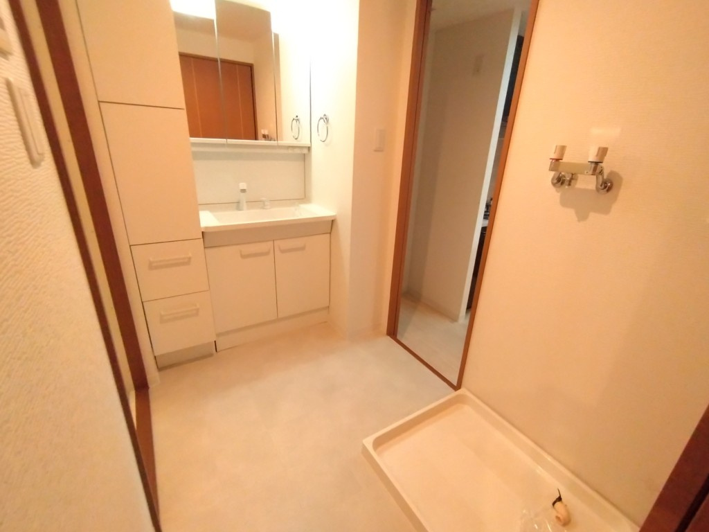 野村新瀬戸ヒルズ・ウインザーズパークウエストウィングの独立洗面台|独立洗面台あり、毎朝おしゃれに忙しい女性の方におすすめです