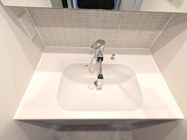SEASON FLATS浅草六丁目の設備|トイレと独立した洗面脱衣室のハンドシャワー付洗面台