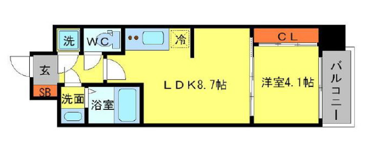 セレニテ本町エコートの間取り