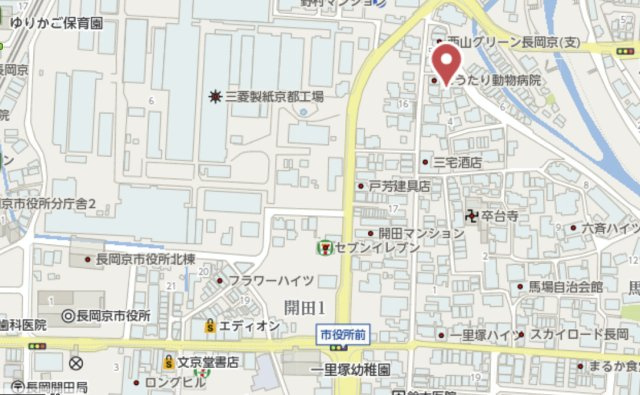 長岡京市馬場1丁目　新築戸建の地図