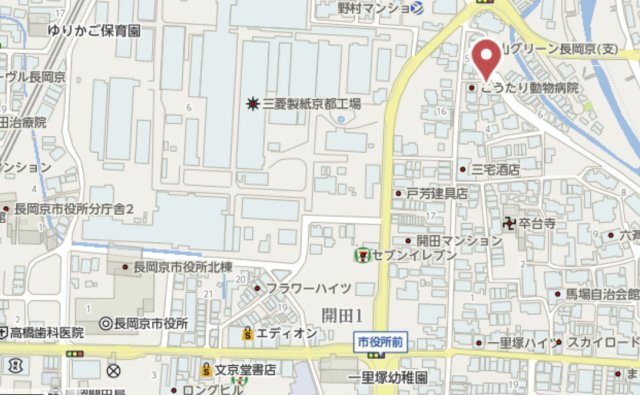 長岡京市馬場1丁目　新築戸建の地図