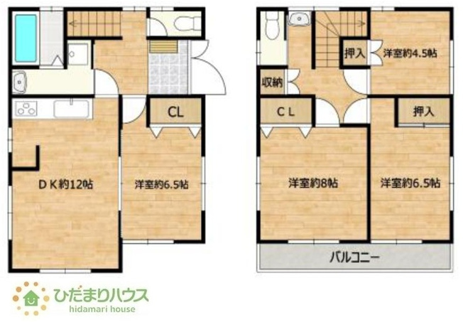 【間取り】 | つくば市城山　中古戸建 | 全居室収納完備でお部屋の住空間もスッキリ広々使えます！