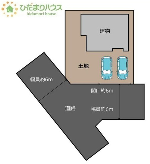 【区画図】 | つくば市城山　中古戸建 | カースペース2台ＯＫ！前面道路も幅が広いため車庫入れも安心です(^^)/