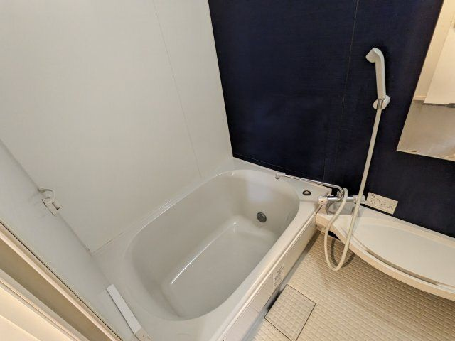 グレーシャーブルーの浴室