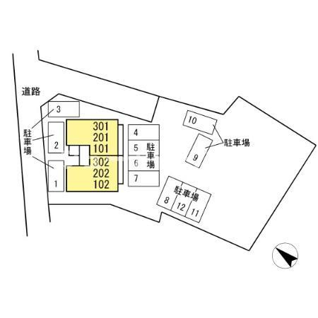 サニーハウス　Ⅱの区画図