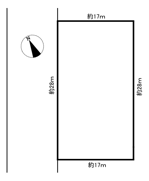 網走市字潮見282番24(仮地番)土地の土地図