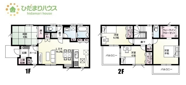 【間取り】 | 坂東市岩井　新築戸建　5号棟 | 全居室6帖以上！ゆとりのある4LDK☆