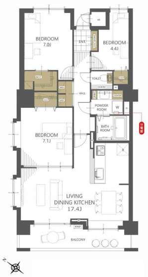 【間取り】 | セザール旭ヶ丘