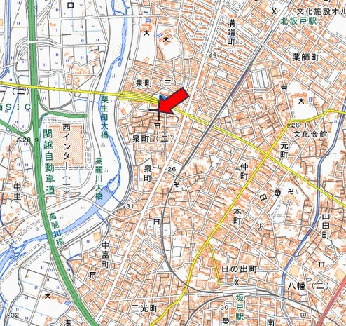 坂戸市　2棟一括　1棟アパートの地図