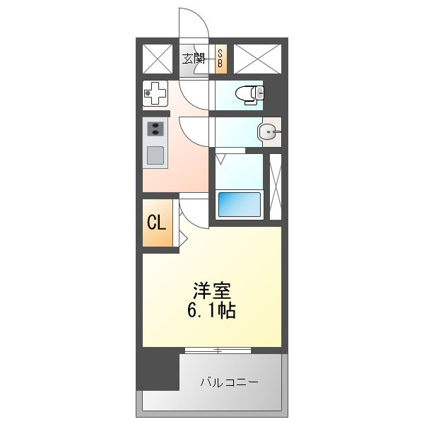 大阪市淀川区三津屋北２丁目の賃貸マンションの間取り