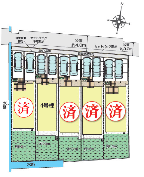 小田原市曽比　新築戸建　全5棟4号棟の区画図