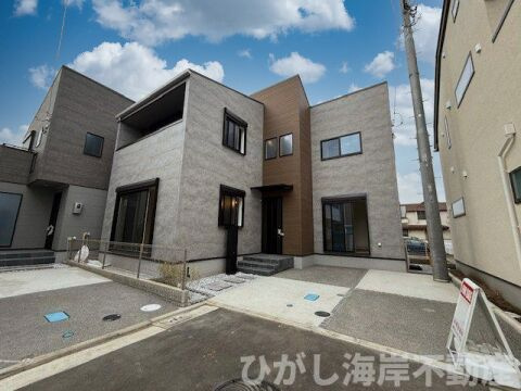 茅ヶ崎市松が丘1丁目　新築戸建　全9棟の前面道路含む現地写真|現地外観