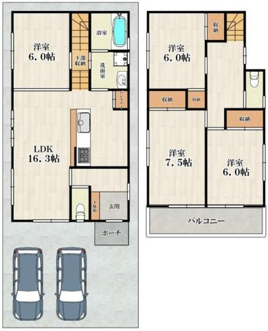 小曽根1丁目の間取り