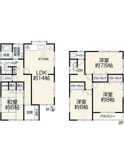 【仲介手数料無料／あま市】あま市七宝町川部折戸86　中古戸建の間取り