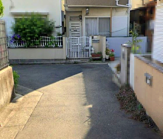 深江南町4丁目の前面道路含む現地写真